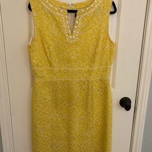 TAHARI Arthur S. Levine Sunny Yellow Sleeveless Dress